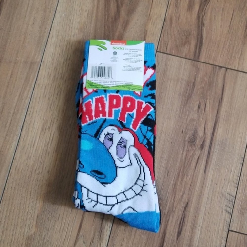 NWT Nickelodeon REN AND STIMPY SOCKS SZ 6-12